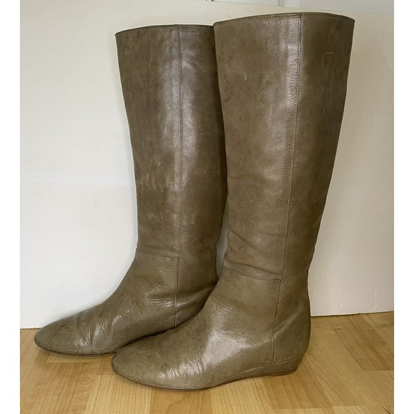 Loeffler Randall Tan Combat Boots with Classic Silhouette - Picture 1 of 12
